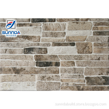 Vintage style Non slip rustic brick exterior ceramic Glaze Digital wall tiles ,grey marble look clinker tile in China 333x500mm